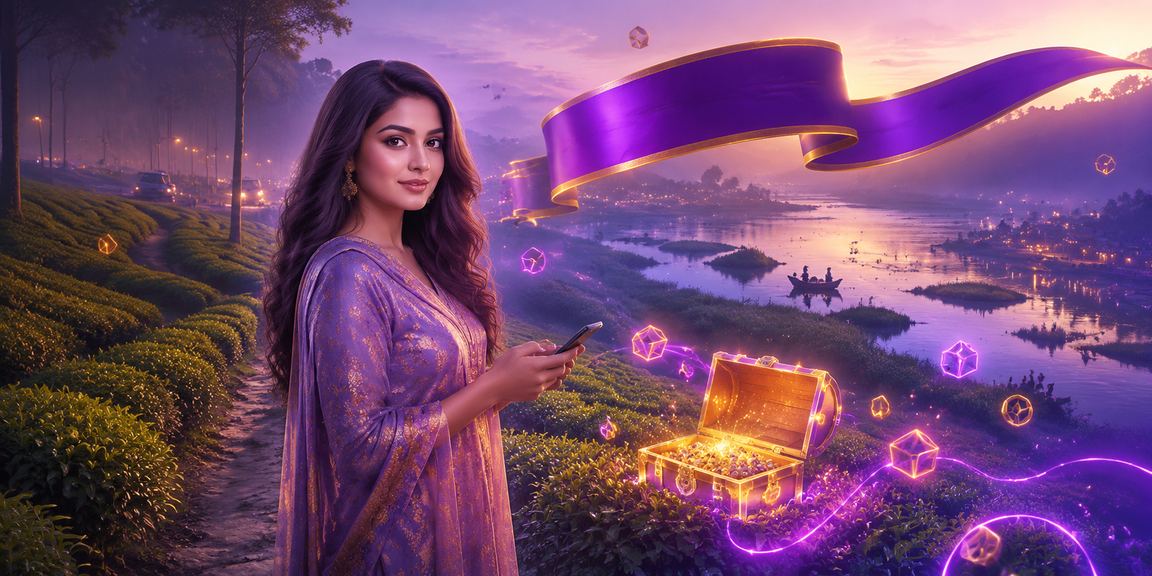 রংপুরের চা বাগানে মোবাইলে ক্যাসিনো ইন্টারফেস ব্যবহার করছেন একজন ব্যবহারকারী
